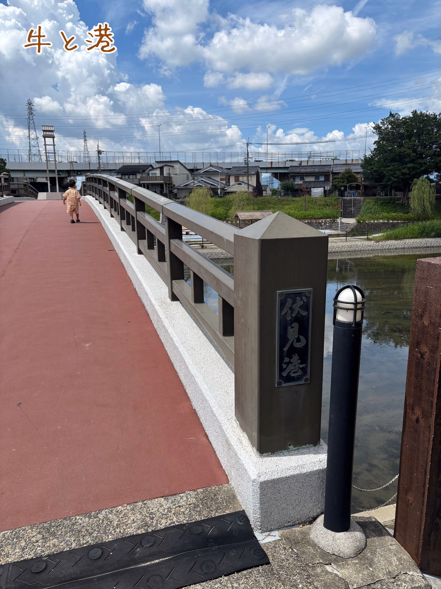 牛と港